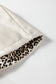 Jet Stream Leopard Contrast Drawstring Hood Drop Shoulder Loose Top