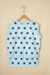 Pink Ribbed Trim Polka Dot Print Tank Split Mini Skort 2pcs Set