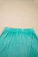 Mint Green 2 Pieces Mineral Wash Cotton Tank Top Lined Split Skirt Set
