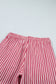 Red Stripe Drawstring Casual Loose Pants