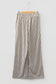 Black Stripe Elastic High Waist Pocketed Loose Pants