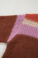 Multicolour Cropped Colorblock Drop Shoulder Knitted Sweater