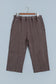 Coffee Mineral Wash Elastic Waistband Plus Size Barrel Pants