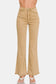 Zenana Acid Washed Frayed Hem Bootcut Jeans