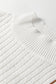 White Mix Texture Patchwork Contrast Stitch Mock Neck Sweater