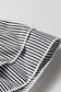 Black Stripe Striped Ruffle Sleeve Short Sleeve Round Neck Casual Shift Blouse