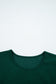 Blackish Green Solid Color Ruched Detail Long Sleeve Midi Dress