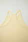 Yellow Cream Slim Ribbed Tank Top and Sweatpants Set