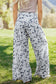 Multicolour Camo Print Wide Leg Casual Pants