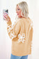 Pink Bow Pattern Drop Shoulder Loose Sweater