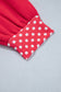 Brown Colorblock Polka Dot Contrast Trim Oversized Sweatshirt