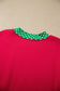 Brown Colorblock Polka Dot Contrast Trim Oversized Sweatshirt