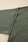 Black Mineral Wash V Neck Knit Exposed Seam Drop Shoulder Loose Sweater