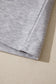 Light Grey Patchwork Detail Raw Edge Oversize Tee
