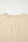 Beige Solid Color Raw Seam Patchwork Baggy Sweatshirt