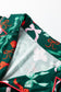 Green Festive Bow Print Long Sleeve Shirt and Pajama Short Set
