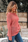 Coral Crochet Hollow-out Jumper Top Sweater