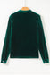 Evergreen Asymmetric Button Keyhole Neck Long Sleeve Velvet Blouse