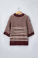 Red 3/4 Draped Sleeve Slouchy Sweater