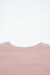 Light Pink Drop Shoulder Puff Sleeve Crop Pullover Drawstring Wide Leg Pants Set