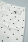 White Polka Dot Print Scalloped Patch Pocket Cotton Shift Pants