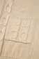 Parchment Cable Knit Braided Tie Sleeve Plus Size Open Cardigan