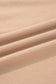 Light French Beige Braided Trim Puff Sleeve Dress