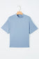 Sachet Pink Solid Color High Neck Oversize Tee
