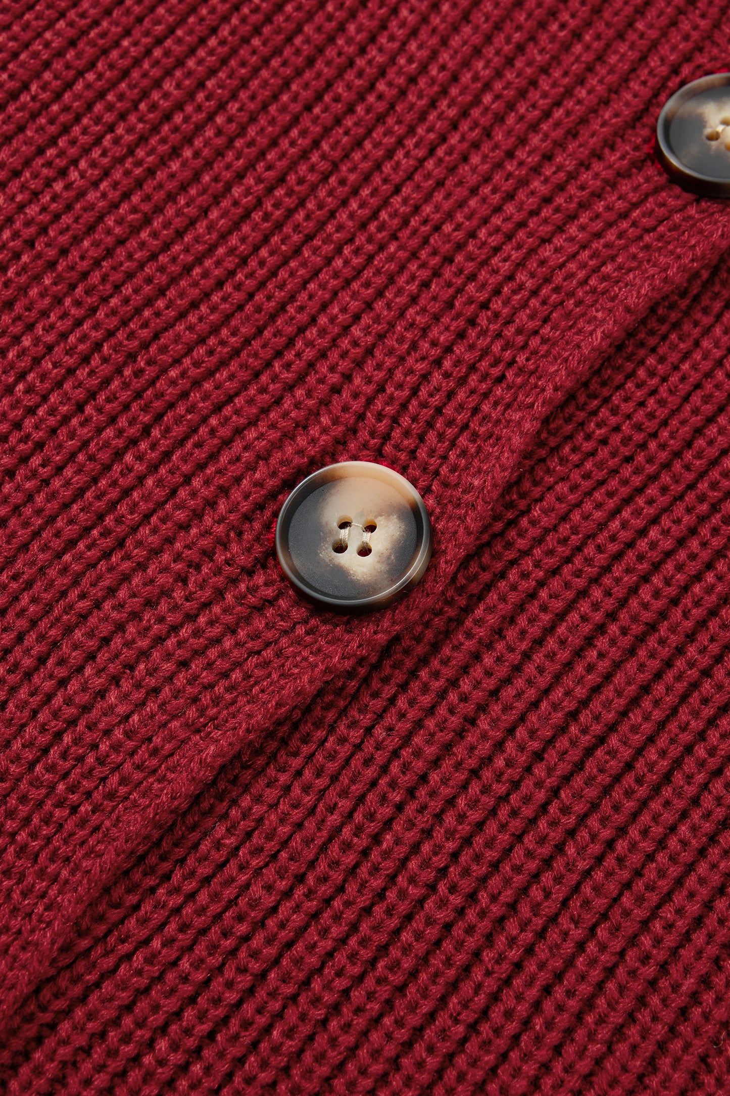 Red Dahlia Solid Color Knit Oversized Button Front Sweater Cardigan