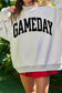 Light Grey FOOTBALL GAMEDAY Double Side Printed High Neck Reversible Sweatshirt