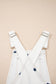 Jet Stream Polka Dot Print Bib Pocket Denim Barrel Overalls Jumpsuit