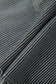 Black Stripe Raw Edge Drawstring Elastic Waist Casual Denim Shorts