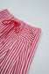 Red Stripe Drawstring Casual Loose Pants