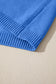 Sky Blue Solid Color Knit Loose Bracelet Sleeve Dolman Sweater