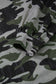 Brown Retro Camouflage Print Exposed Seam Patchwork Drop Shoulder Sweatshirt