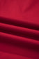 Fiery Red Striped Frilled Collar Ruffled Short Sleeve Blouse