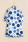 Green Polka Dot Print Flounced Half Sleeve Casual Vacation Style Mini Dress