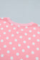Sky Blue Polka Dot Oversized Top Drawstring Short Set