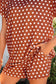 Brown Polka Dot Print Short Set