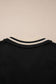 Black Striped Webbing Trim Preppy Polo Tee Dress