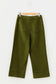 Burgundy Corduroy Solid Color High Waist Wide Leg Pants