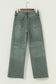 Four Leaf Clover Slight Distressed Raw Edge Wide Leg Jeans