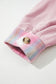 Pink Brushed Plaid Corduroy Flap Pockets Patchwork Shacket