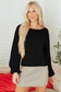 Bright Green Festive Bow Backless Bubble Sleeve Sweater