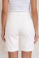 White Solid Color Rolled Cuffs Denim Bermuda Shorts