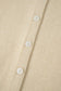 Apricot Buttoned Front Rolled Hem Cap Sleeve Sweater Top