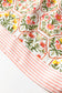 Pink Geometric Floral Print Striped Patchwork Detail Sleeveless Dress