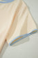 Apricot Colorblock Edge Drop Shoulder T Shirt and Skort 2Pcs Set