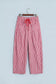 Red Stripe Drawstring Casual Loose Pants