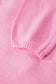 Bonbon Festive Bow Backless Bubble Sleeve Sweater